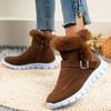 Fashion Fur Warm Chelsea Snow Boots Winter Women Casual Shoes New Short Plush Suede Ankle Boots Flats Gladiator Sport Ladie Botas Mujer