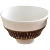 Tableware East Tea Bowl 12cm BorderWhite Brown Belt