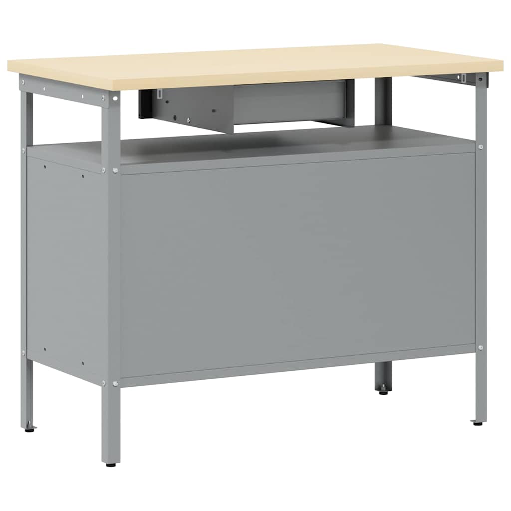 Workbench with Drawers Black and Gray 100 x 55 x 85 cm