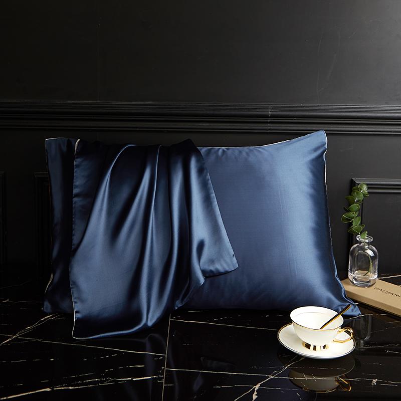 100% Natural Mulberry Silk Pillowcase designed for Hair and Skin - Front in Pure Silk and Back in Breathable Lyocell Fiber 1 Pack