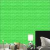 3D Wallpaper - Unspecified - Green Brick - Self-Adhesive - Soundproof - Moisture-Resistant