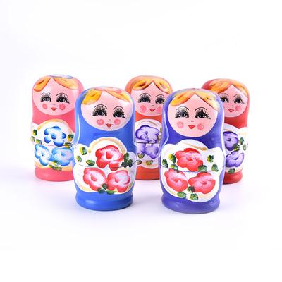 5шт новинка мультфильм девушка русские деревянные матрешки ручная роспись матрешка