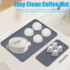 Silicone Coffee Machine Mat Quick Dry Anti-slip Rectangle Dish Bowl Plate Dinnerware