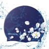Silicone Swim Cap Women Swimming Hat Floral Printed Summer Nonslip Long Short Hair Cover Ear