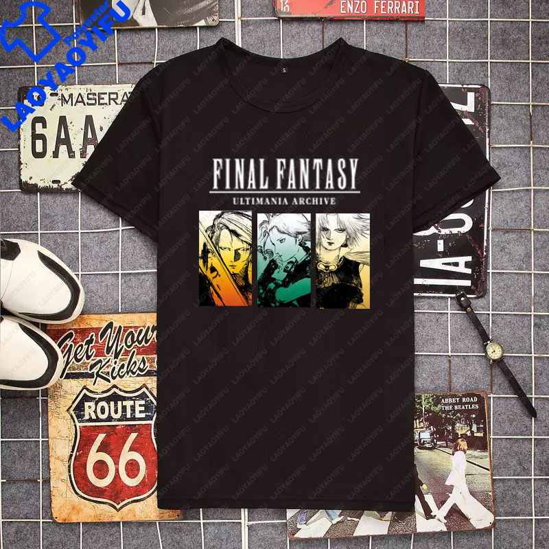 Футболка унисекс Final Fantasy Милая футболка унисекс Мода Игра Облако Страйф Футболка для унисекс Повседневная Бастер Кактус Топы с коротким рукавом
