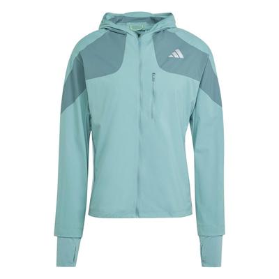 Беговая куртка Adidas adizero, KUK41 Мужская, Порошково-бирюзовая (JD0291), Размер 3L