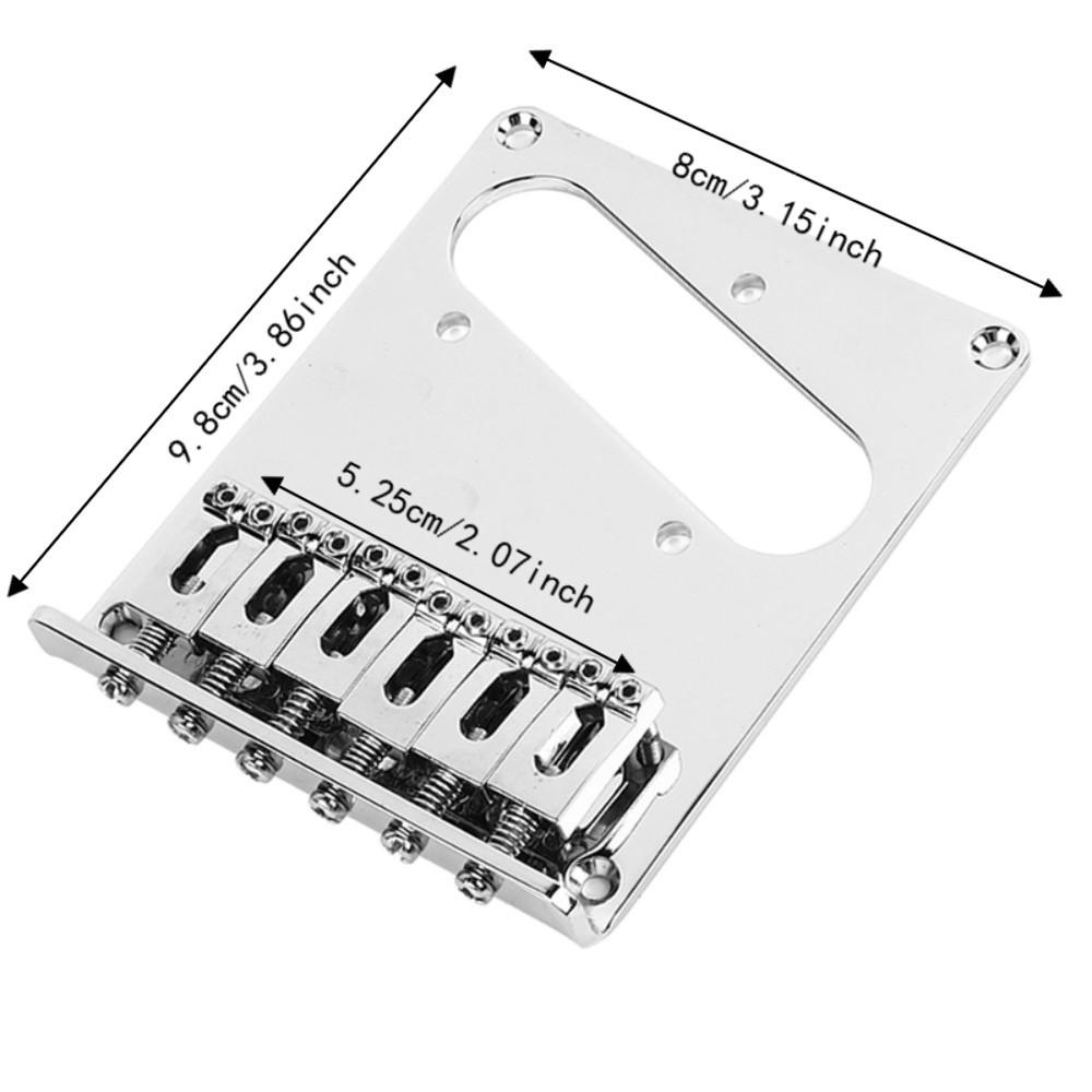 Metal Electric Guitar Bridge Silver 6 String Guitar Bridge For Electric Guitar
