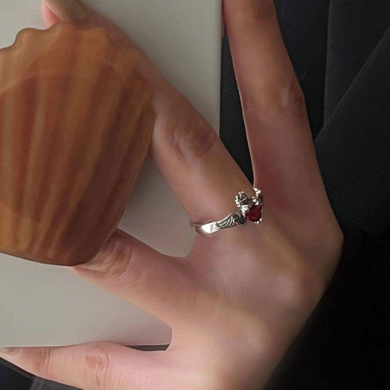 Sterling Silver Heart Zircon Rings for Women Wedding Luxury Jewelry Things with Jewellery