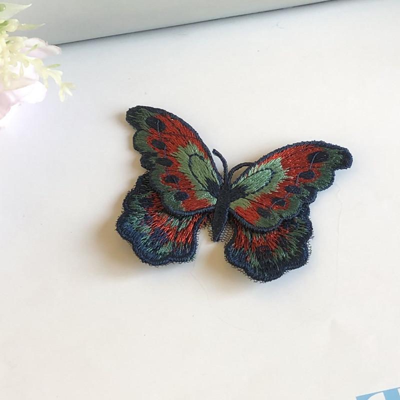Шифрование Цветная Бабочка Вышивка Ткань Наклейка Двухслойная Водорастворимая Вышивка Патч Одежда Юбка Обувь И Шляпы Украшения Сделай Сам