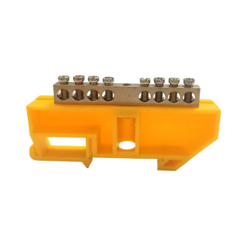 DIN Rail Terminal Block: Copper Busbar with 6-16 Holes Neutral/Ground Distribution