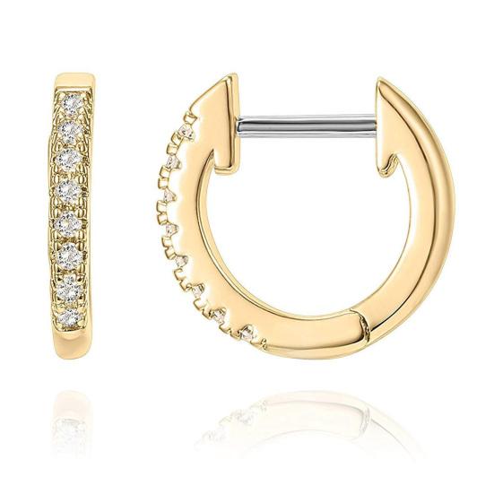 1 Pair/ 3 Cubic Hoop Zirconia Earrings Set Pairs Inlaid Women Copper Circle Earrings