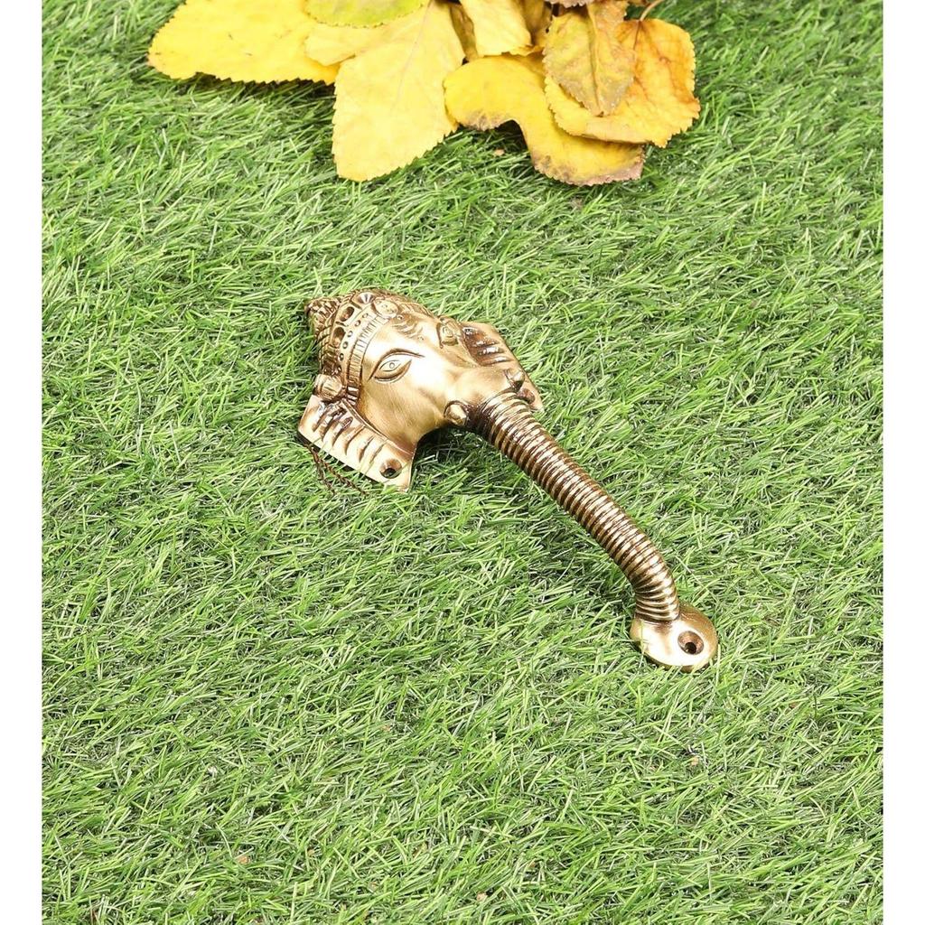 Новая латунная антикварная коричневая дверная ручка Crown Ganesha, 8 дюймов, антикварная коричневая, стандартная, упаковка из 1 шт. - латунь, ручка-скоба