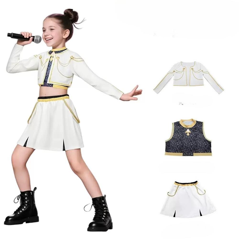 Новый Воин K Pop Маскарад Костюм Руми Косплей Зои Одежда Миры Черный 3D Печать Девичья Группа Женские Костюмы на Хэллоуин Наряды