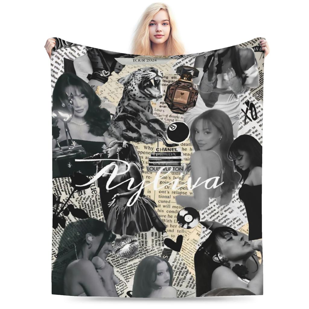 New Arrival Ayliva Singer Tour 2025 Blankets Lightweight Thin Flannel Cozy Throw Blankets Machine Washable