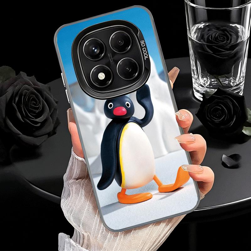 Cartoon P-Pingu Penguin Soft Phone Case for Xiaomi Redmi Note 13 14 15 Pro Plus 12S 12 11S 11 11T 10S 10 Shockproof Cover Back S