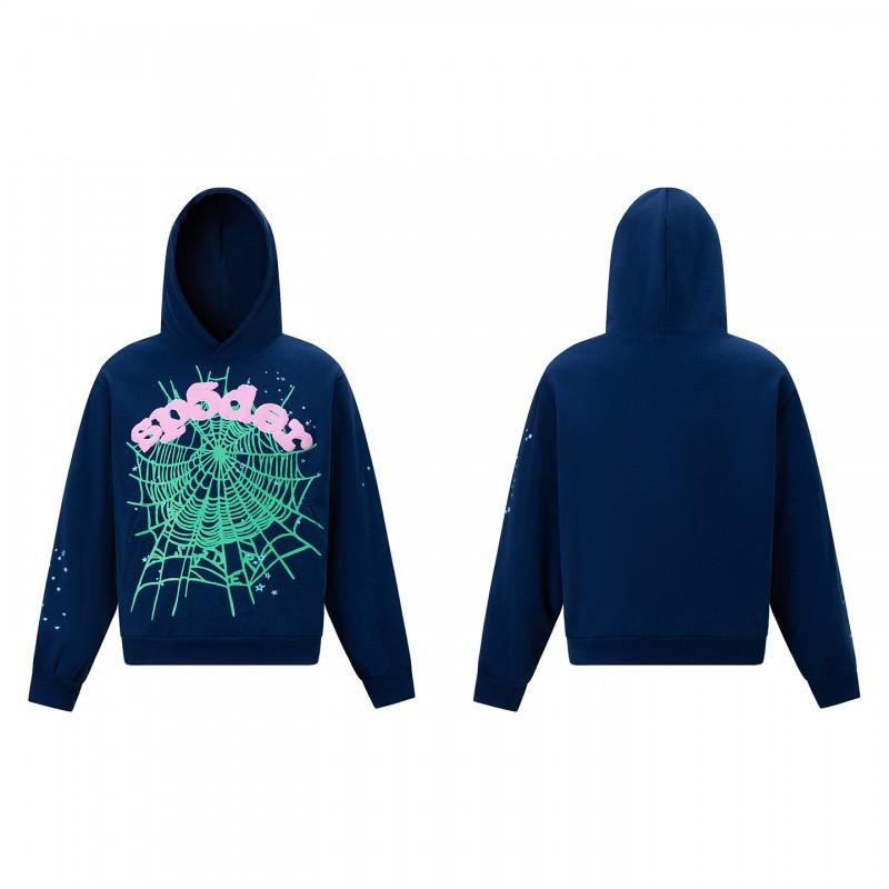 American Style F555 Spider Web Foam Tracksuit Set Mens Casual Sportswear Hooded Sweatshirt Shorts