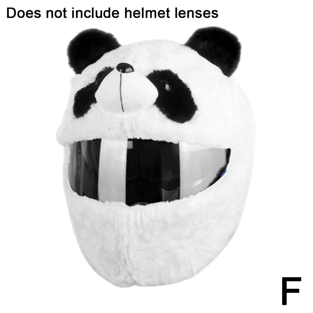 Helmet Protection Headgear Cover Cartoon Fluffy Plush Set For Motorcycle Full-Face Protective Case Motorbike Safety Trendy