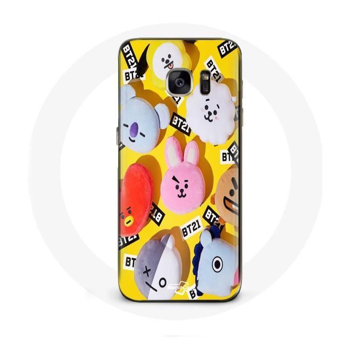 Coque pour Samsung Galaxy S6 BTS Bangtan Sonyeondan BT21 Tata Chimmy Cooky Rj Shooky Koya Mang Et Va