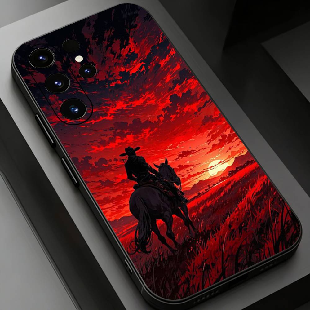 Красный чехол для телефона Red D-Dead R-Redemption для Samsung Galaxy S24,25,26,23 22,21,S20 Plus Ultra FE мягкие чехлы fundas