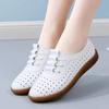 New Spring Women Cow Hide Leather Shoes Ballerina Flats Shoes Women Shoes Moccasins Lace Up Loafers S Tenis Plimsolls