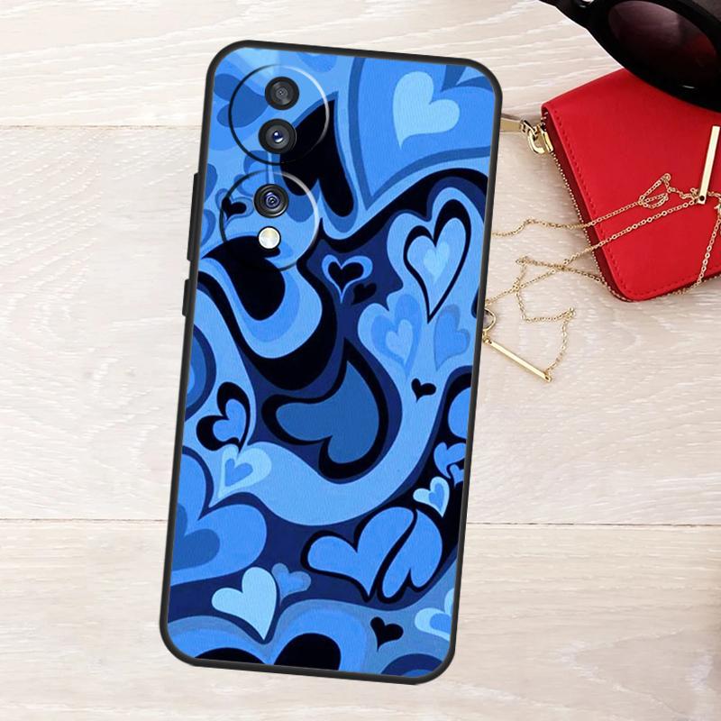 Brown Purple Hearts Swirl Pattern Case For Honor Magic 8 7 5 6 Pro X9a X9b X9c X9d X8c X8b Win RT 50 70 90 200 400 Lite Cover