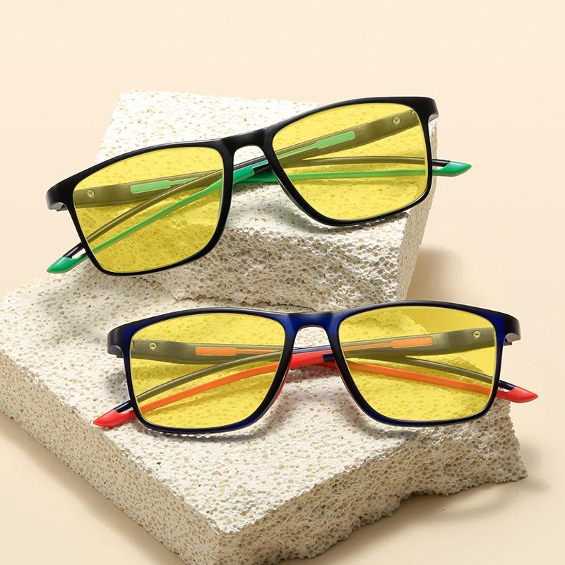 Спортивные очки TR90 для ночного видения для мужчин и женщин, ультралегкие, защищающие от синего света, для улицы, солнцезащитные очки, очки для ночного вождения