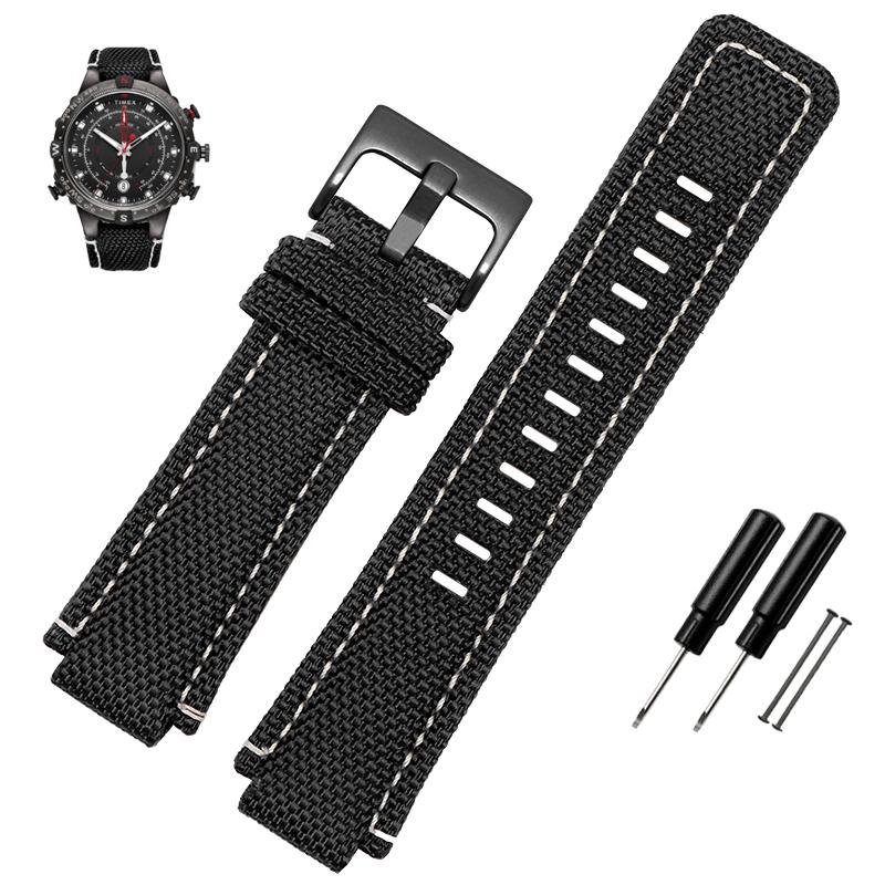 Для часов TIMEX ремешок TW2T76500 T2N721 T2N720 Спортивный Высококачественный Нейлон Холст Ремешок для часов Мужской Прилив Компас 24×16MM Браслет