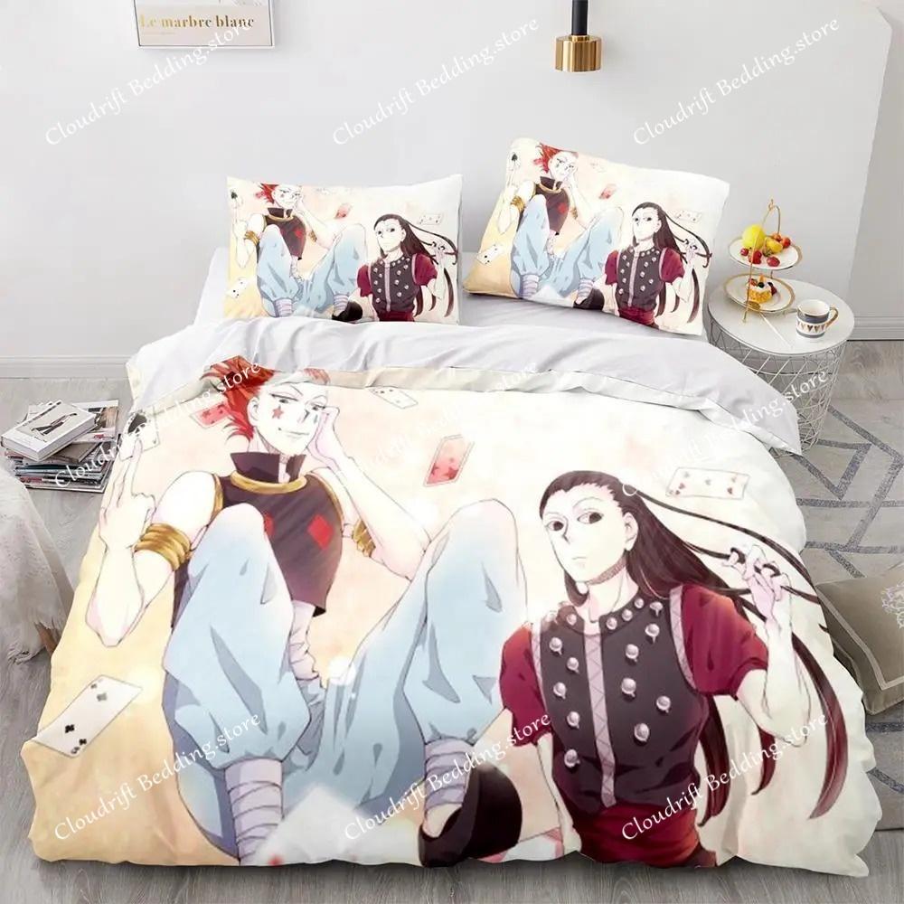 Постельное белье Hunter × Hunter Односпальное Двуспальное Полный Размер Queen King Размер Комплект Постельного Белья для Взрослых Детей Спальни Пододеяльник Комплекты 3D Печать Аниме Простыня