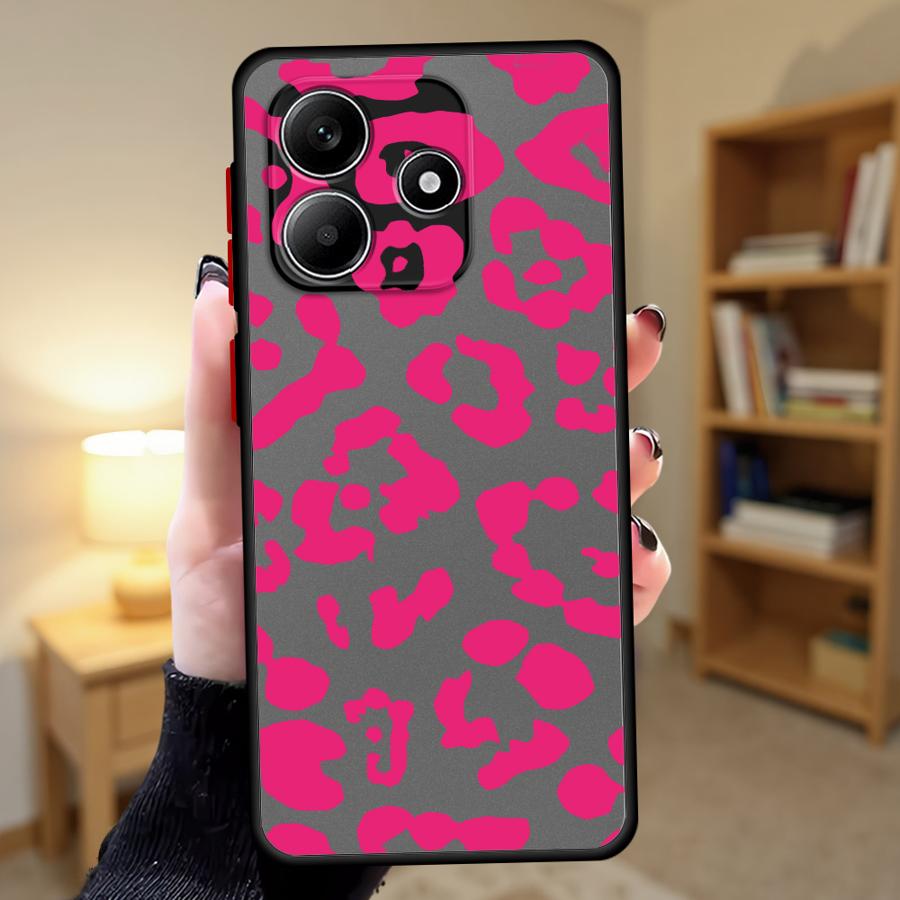 Чехол для Xiaomi Redmi Note 14 9S A4 12 13 Pro Plus 14C 13C 10 11 Задняя крышка телефона Леопардовый принт