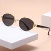 New Retro Oval Sunglasses Ins Fashion High Sense Of Street Shooting Sunglasses Men And Women Sunscreen Driving Sunglasses