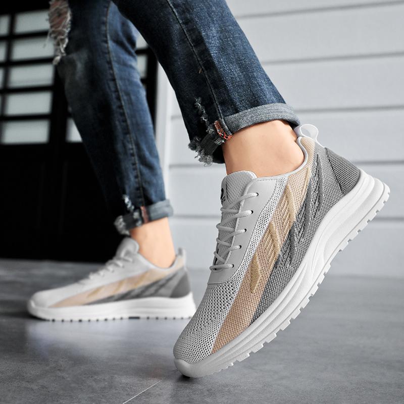 Кроссовки для мужчин 2025 Осень Новый стиль Толстая подошва Простые Теннисные Мягкая подошва Удобные Повседневные Дышащие Беговые кроссовки Большой размер