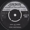 7-дюймовая пластинка WINK MARTINDALE Колода карт 45HLD8962 LONDON RECORDS 1961 Великобритания Поп Б/у