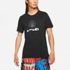 Nike SS22 Спортивная футболка с круглым вырезом с логотипом, мужские топы, черные DM2463-010