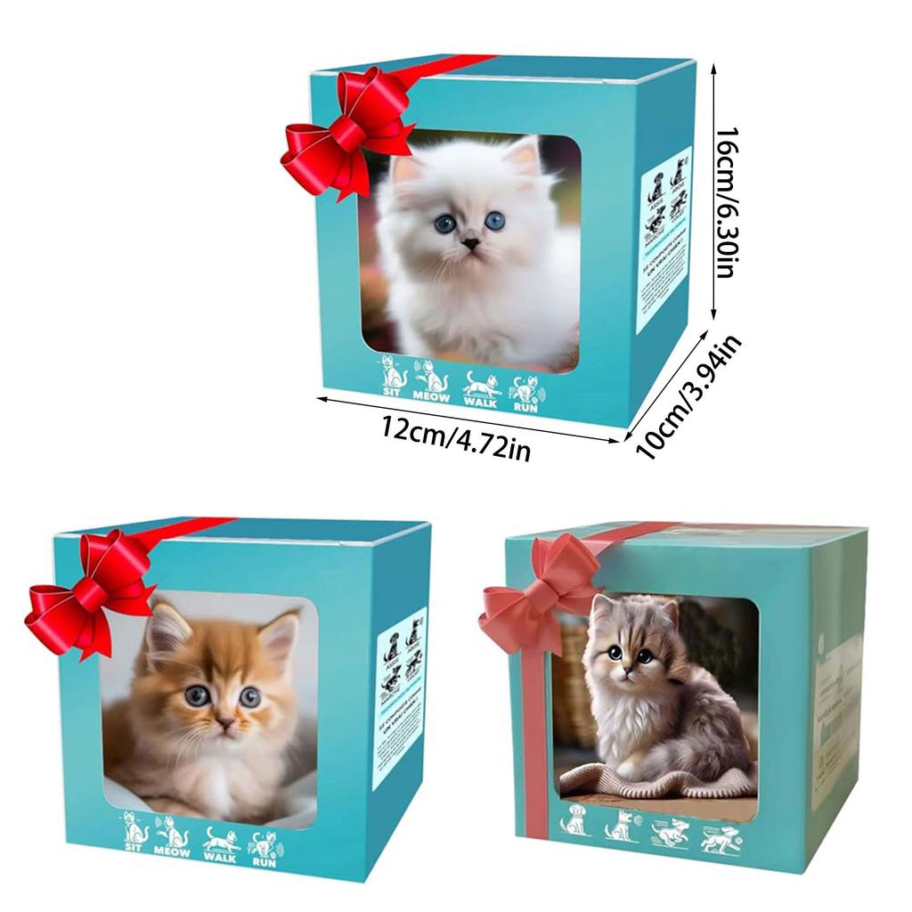 Интерактивная роботизированная плюшевая кошка-игрушка с датчиком интеллекта и тяговым шнуром для обучения ползанию младенца, милая комфортная игрушка