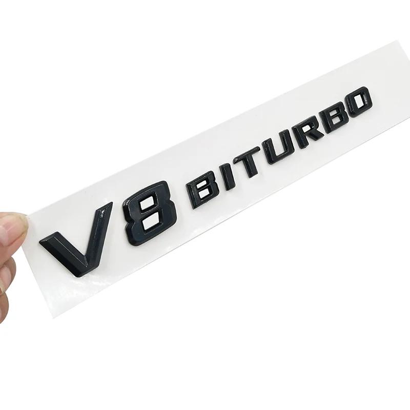 3D ABS Наклейка на автомобиль V12 V8 BITURBO Логотип Эмблема Шильдик Задняя Боковая Стайлинг Автомобиля Наклейка для Benz AMG BMW VW Mazda Chevrolet Skoda