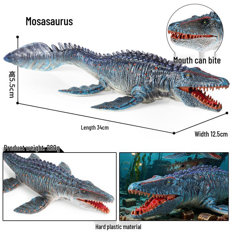 Dinosaur Model Set: T. Rex, Spinosaurus, Mosasaurus, Stegosaurus, Triceratops Cognitive Toys