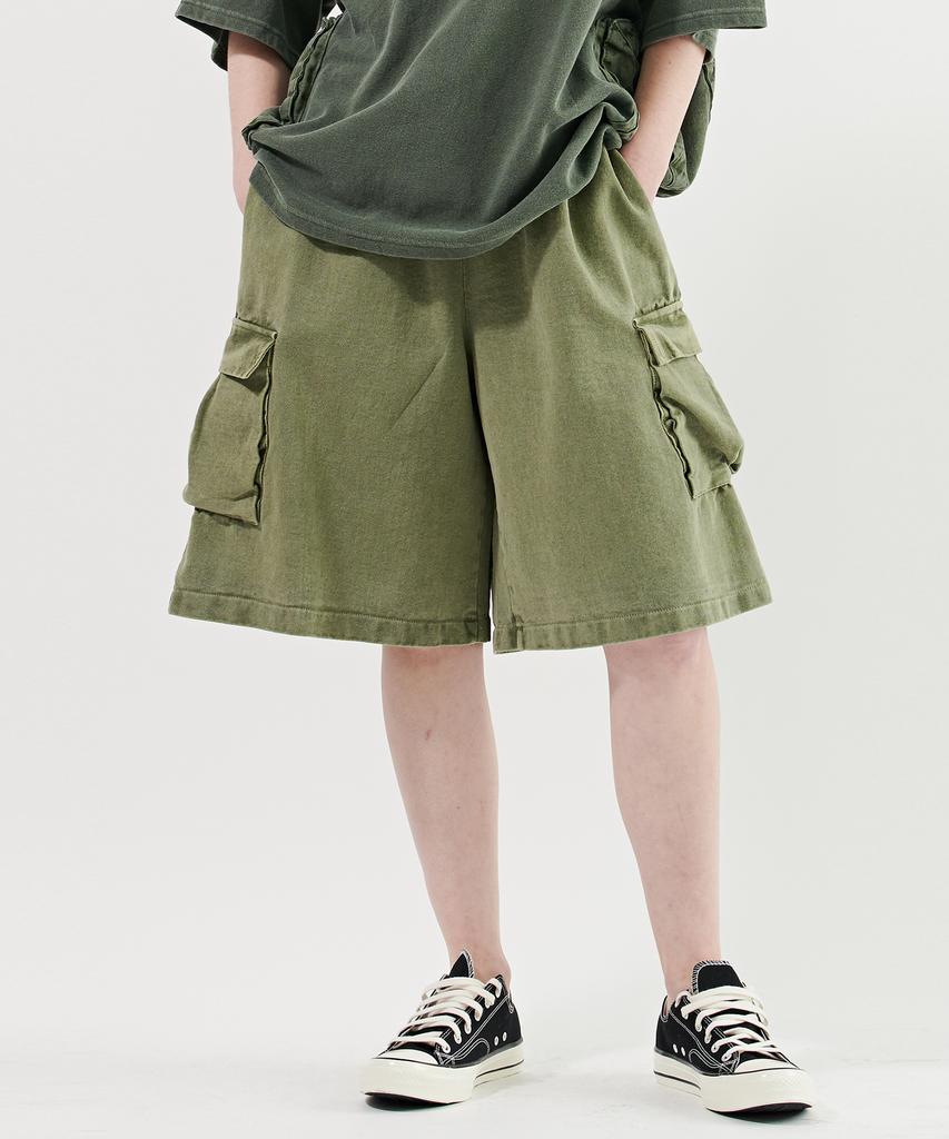 SMITHARMOR Sa Pigment Military Wide Half Pants_Khaki