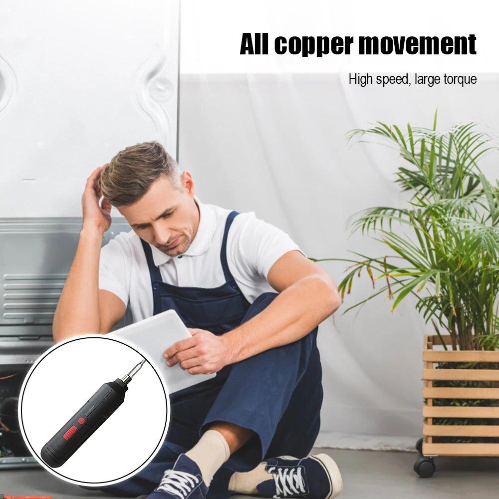 Мини-электрическая отвертка, аккумуляторная аккумуляторная отвертка, портативный электроинструмент, дрель, умная отвертка