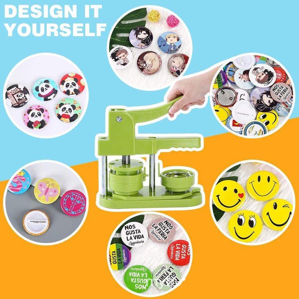 Small Portable Button Badge Making Machine Button Badge Maker DIY Punch Press Pin Badge Making Machine