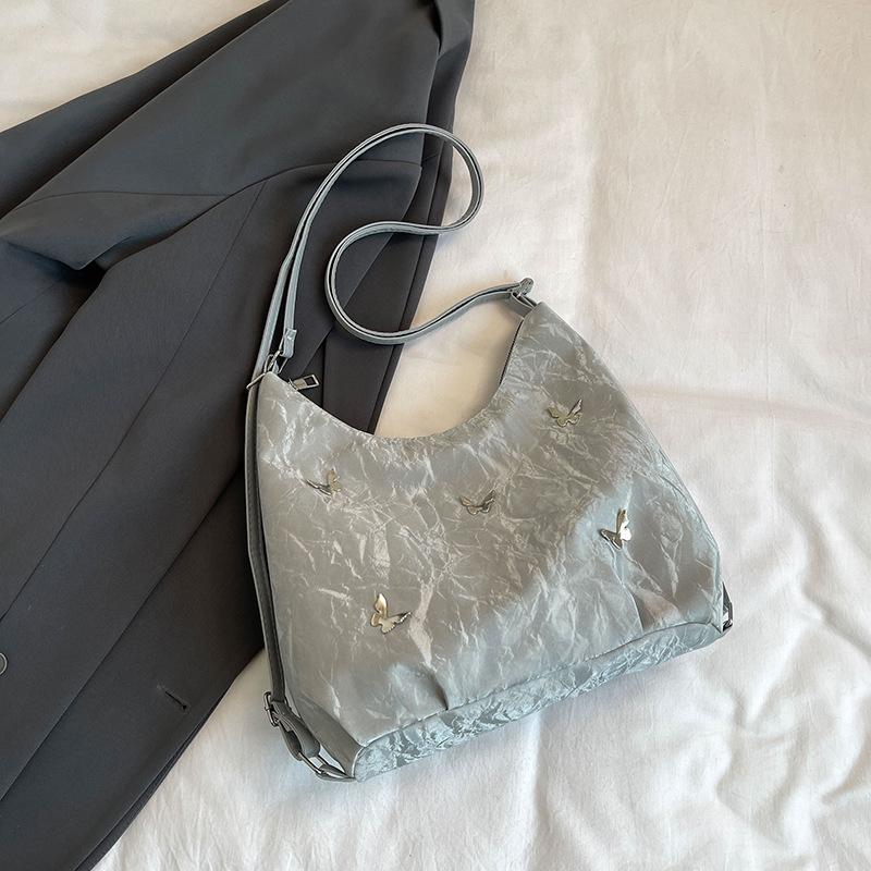 Повседневная мягкая поверхность большой емкости с бабочкой декоративная сумка через плечо модный рюкзак для поездок на работу многоцелевая сумка-тоут