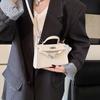 2025 New Internet Celebrity Bag Niche Shoulder Messenger Bag Premium Korean Version Portable Small Square Bag Classic Kelly Bag
