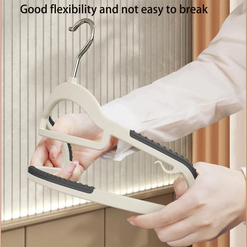5/10PCS Home Use Non-slip Clothes Hanger Dry Wet Use Clothes Rack Wardrobe Storage Hanging Shoulder Protection Drying Rack