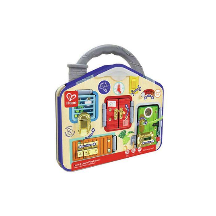 Jeu de verrouillage et clé - HAPE - 87-1111 - Bois - 10 cm x 5 cm x 2 cm - Éducatif