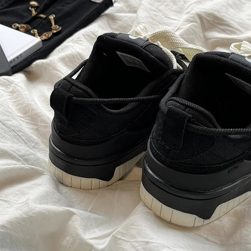 Весна/лето Ретро Нишевый Дизайн с Ремешком Скейтборд и Обувь для Хлеба Мужская и Женская Трендовая Спортивная Обувь Контрастных Цветов