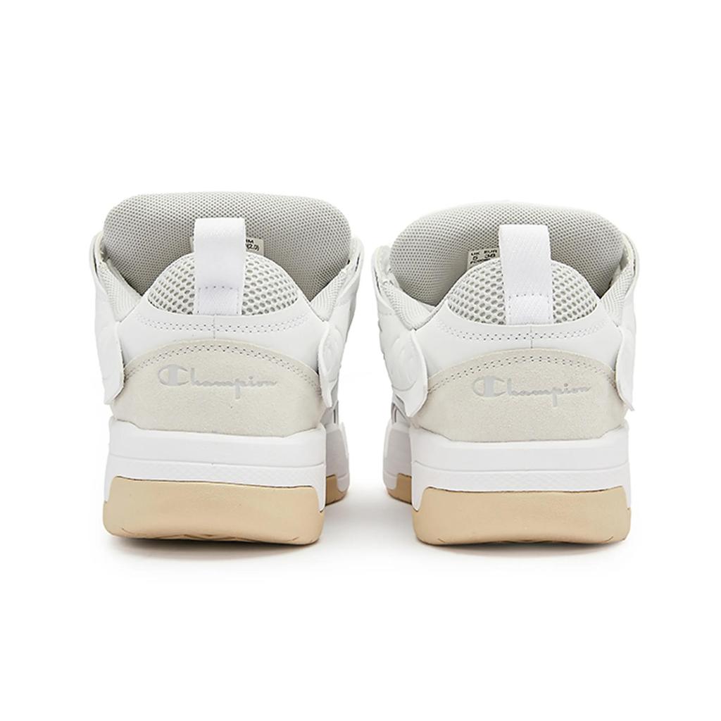 Champion Playful Puffy Shoes Textile , Synthetic Leather Low top Skateboard Shoes Men's White Gray (Unisex) Skate Shoes U3DFCTM06A4