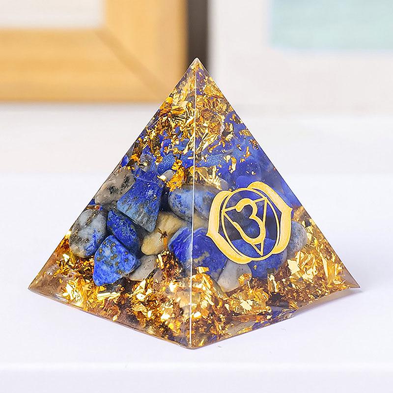 Набор из 7 пирамид с подарочной коробкой 3 см Пирамида из натурального камня Энергетическая башня Домашнее декоративное украшение Домашний декор