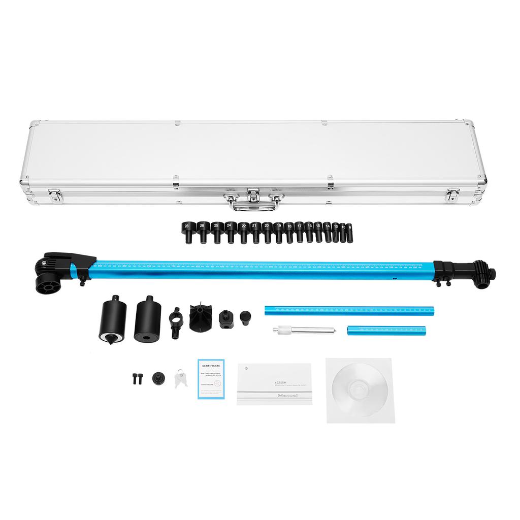 Car Body 2D Measuring Ruler System with CD Aviation Aluminum Vehicle Repairing Measuring System Portable Car Frame Repair Tool