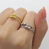 Punk Anxiety Rings For Women Men Spiral Fidget Beads Ring 2024 Trend Jewelry Rotate Freely Anti Stress Stainless Steel Ring Gift