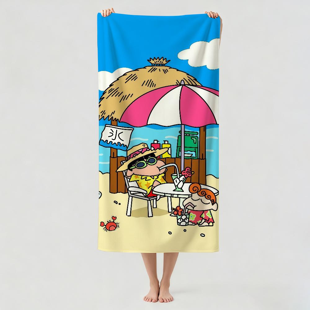 Cartoon C-CRAYON S-SHINCHAN Towel Drying Bath Towel Applicable To Light Swimming Camping Yoga Beach Out