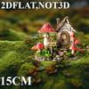 Exquisite Mushroom House, 2D Flat Acrylic, Decoration, Suitable for Garden, Lawn, Outdoor, Christmas, Halloween